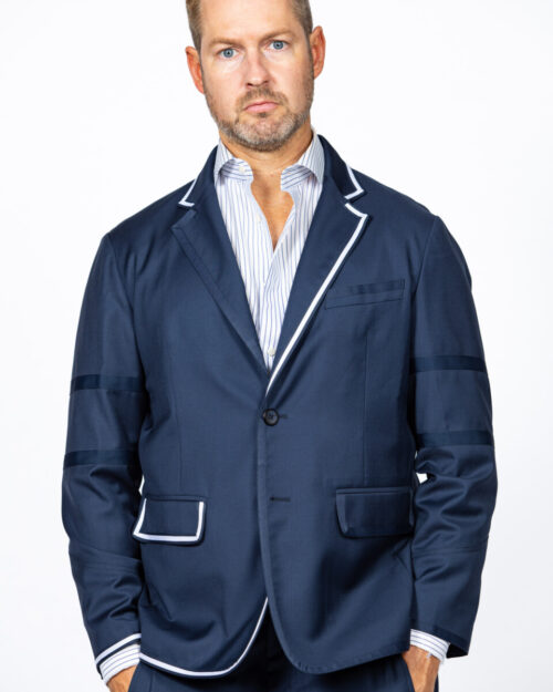 2 button sports coat - navy