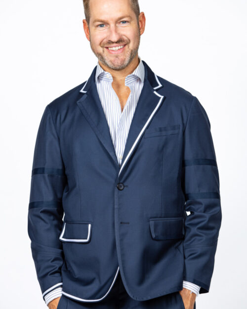 2 button sports coat - navy