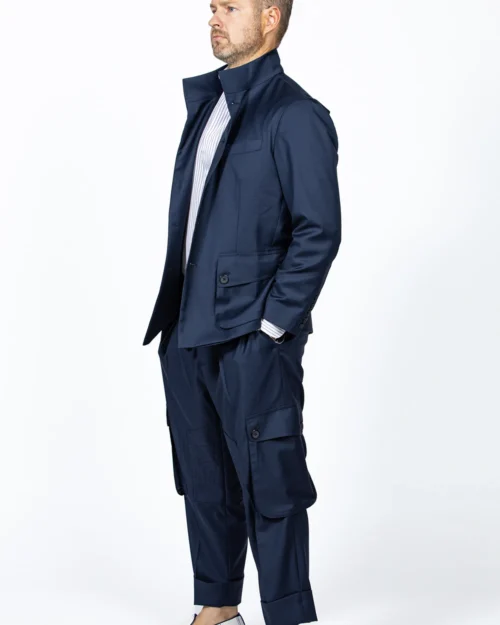 travel jacket and cargo pants - navy blue