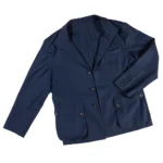 navy travel jacket - front